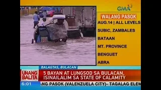 UB: 5 bayan at lungsod sa Bulacan, isinailalim sa state of calamity
