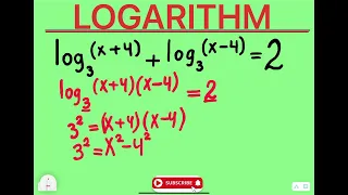 HOW TO SOLVE THE LOGARITHM?