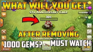Clash Of Clans| What happened if you destroy 5th Anniversary Cake