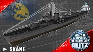 World of Warships Blitz | Skåne - краткий обзор, первый взгляд и анонс стрима