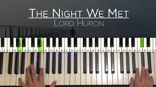 Lord Huron - The Night We Met (Piano Tutorial Lesson)