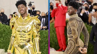 Met Gala 2021: Lil Nas X BUSTS OUT of Gold Armor Into Glittery Bodysuit