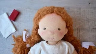 Doll Making 🌿Colouring the face of a Waldorf doll or Waldorf Inspired Doll 🌿