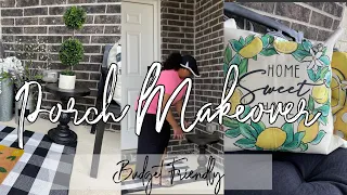 PORCH MAKEOVER | HANGING WITH DAD | BEFORE AND AFTER | OUTSIDE DECOR.