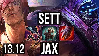 SETT vs JAX (TOP) | 8/1/7, 2.5M mastery, 1200+ games, 6 solo kills | EUW Master | 13.12