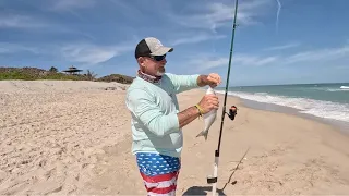 New Color Experiment While Surf Fishing For Pompano & Bluefish