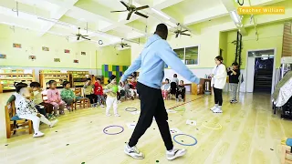 Games with a basket, hoops and a ball | ESL for 3-4 year olds