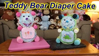 Teddy Bear Diaper Cake