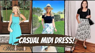 5 Best Women's Casual Summer Midi Dress for 2024 | Budget Friendly Summer Fashion 😍