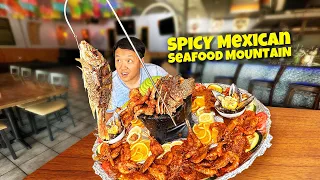 Spicy Mexican "Hanging Fish" SEAFOOD MOUNTAIN! The BEST Seafood Tour of Houston Texas