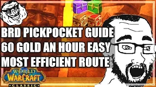 WoW Classic Rogue Guide - 60 gold / Hour Pick Pocket Farm. Best Route. Fastest Pickpocket Method.