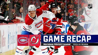 Montreal Canadiens vs New Jersey Devils | February 24, 2024 | Game Highlights | NHL Regular Season