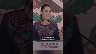 Mexico's First Female President Sheinbaum Gives Victory Speech