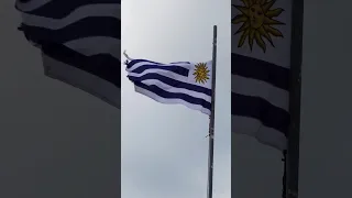 Bandera uruguaya en loas alto del cerro #montevideo #uruguay #bandera