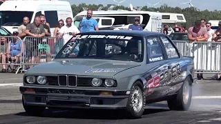 BMW 327i E30 Turbo Drag Race Test Runs