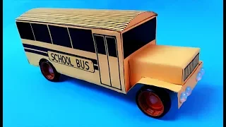 Como hacer un BUS escolar con cartón y materiales reciclados