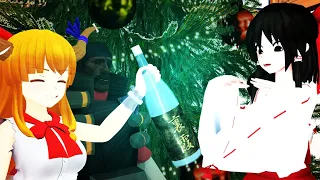 (東方 / Touhou MMD) Suika makes Reimu Christmas Sake (Ft. Demoman)