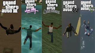 Jumping from the bridge into the water in GTA Games (Evolution)