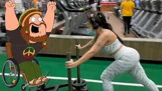 Joe Swanson Motivates Scar-Lo's Workout!