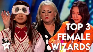 TOP 3 Female Wizards on America's Got Talent!