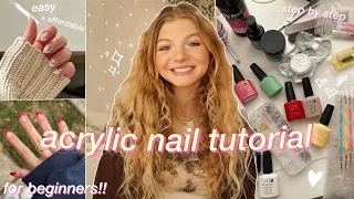 HOW TO DO ACRYLIC NAILS AT HOME: for beginners!! DIY easy, affordable tutorial & nail art ideas 2023