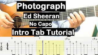 Ed Sheeran Photograph Guitar Lesson Intro Tab Tutorial No Capo Guitar Lessons for Beginners