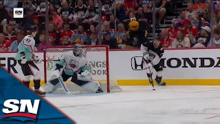 Red Wings' Larkin Cashes in From an Impossible Angle To Double the Lead