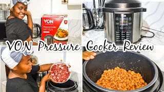 VON ELECTRIC PRESSURE COOKER REVIEW | HOW TO BOIL BEANS & MEAT | COOK WITH ME