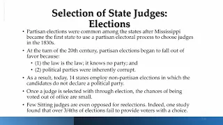 The Judicial Process - State Judges