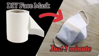 DIY Face Mask | How to make disposable face mask from paper towel in just 1 minute