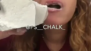 ASMR edible chalk eating / Ем мел для еды / Chalk eat / Мелоежка