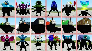 NEW TURNING INTO BLACK ALL THOMAS THE TRAIN VS GARTEN OF BANBAN 9 & NIGHTMARE BANBAN FAMILY IN GMOD