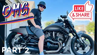 Harley Davidson V Rod body kit installation Part #2 #motorcycle #vrod #bike #diy #harleydavidson