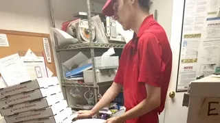 KingCobraJFS weird friend Jovan at work folding boxes