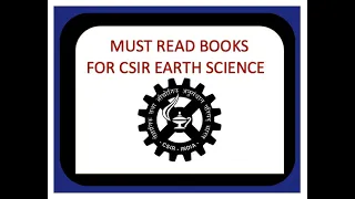 Best books to follow for CSIR Earth Science