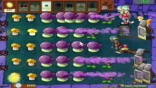 Plants vs. Zombies Hard Mode Mod (PVZ Plus) - Noche Nivel 4 - 8 Completado