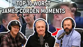 Top 10 Worst James Corden Moments REACTION | OFFICE BLOKES REACT!!