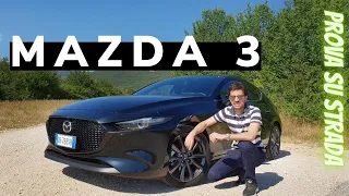 2021 Mazda 3 Skyactiv G 2.0 Hybrid 150 CV Exclusive, il Test Drive della compatta Premium, Pov