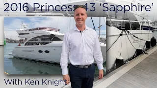 2016 Princess 43 'Sapphire' Full Broker Walkthrough with Ken Knight - SOLD