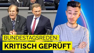 Bundestagsreden von AfD, FDP & Co. kritisch geprüft