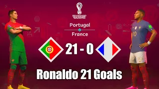 FIFA 23 - PORTUGAL 21 - 0 FRANCE - Ronaldo 21 Goals - FIFA World Cup Final - Gameplay [4K]