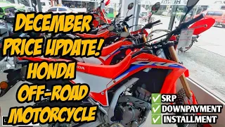 Price Update Ng Mga Motor Na Pang Offroad Ni Honda Ngayong December 2023! Langga Gail