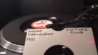 Culture Club - Karma Chameleon from 1983 ( Vinyl 45 ) .