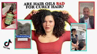 SHOULD YOU AVOID HAIR OILS ON CURLY HAIR?  | tiktok stylists say YES!