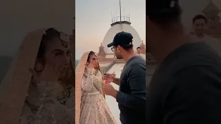 Hiba Qadir And Syed Arez Ahmed Walima Moment BTS#shorts #hibabukhari #arezahmed #wedding #walima