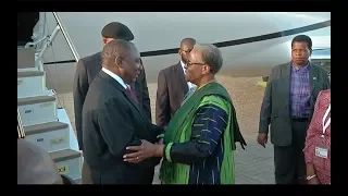 President Cyril Ramaphosa arrives in Namibia on a working visit