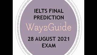 28 August 2021 IELTS EXAM Prediction | Listening, Reading and Writing