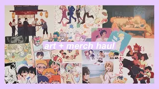 anime merch and art haul + convention experience chat