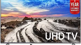 Samsung UN82MU8000 82" UHD 4K HDR LED Smart HDTV (2017 Model) + 1 Year Extended Warranty (Certified