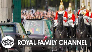 Royals Walk Behind Queen’s Coffin on Procession